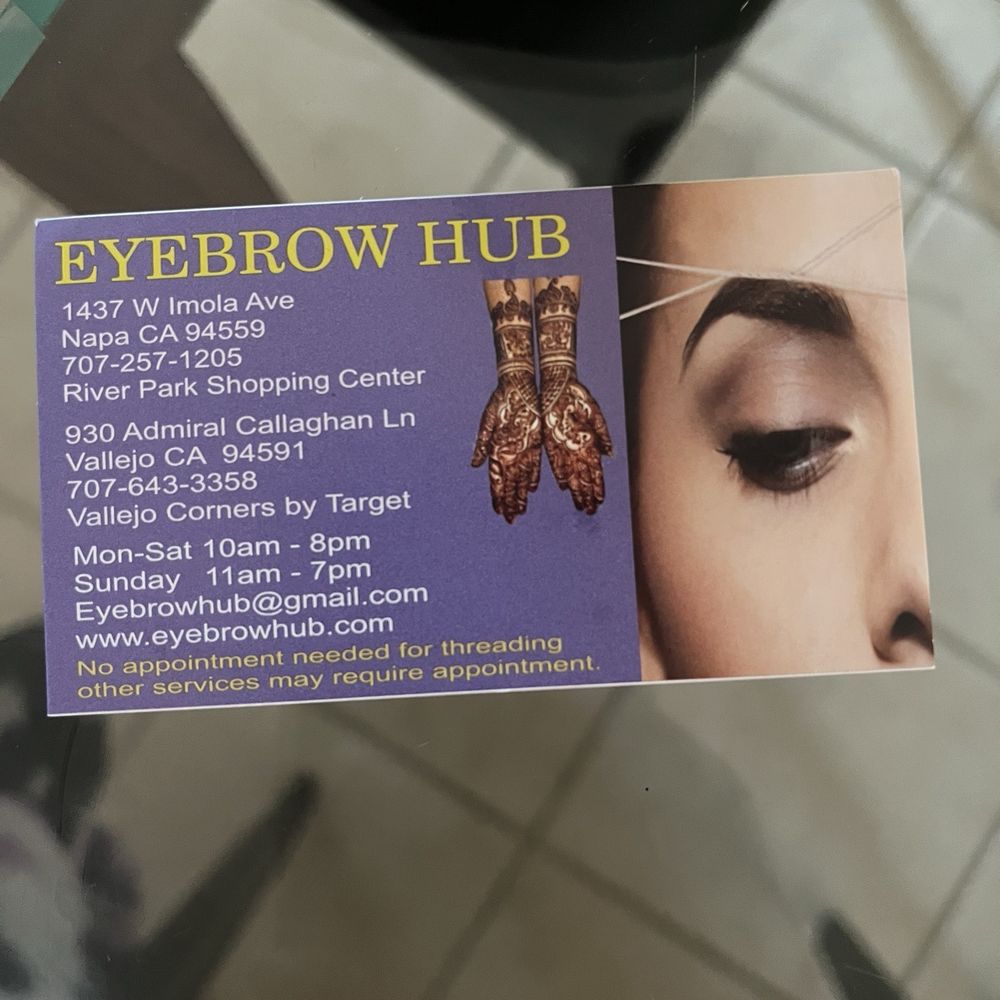 Eyebrow Hub - Business card one front side - Eyebrow Services Near Me - Vallejo, California Eyebrow Hub - Business card one front side - Eyebrow Services Near Me - Vallejo, California