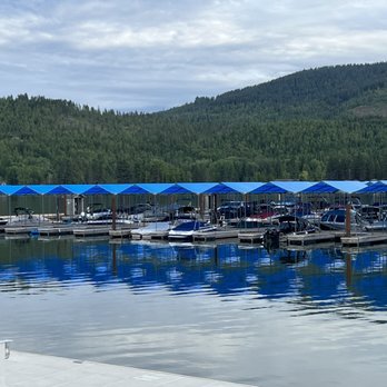 DISH at Dover Bay - The pretty view from the patio - Desserts Near Me - Sandpoint, Idaho