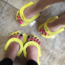 They had the flip flops for people like us who forget sandals