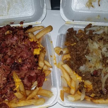 Louis Burgers - Chili cheese fries s with pastrami (well done) and Asada fries with cheese. Soooooo flavorful and plentiful!!! - Burgers Near Me - Compton, California Louis Burgers - Chili cheese fries s with pastrami (well done) and Asada fries with cheese. Soooooo flavorful and plentiful!!! - Burgers Near Me - Compton, California