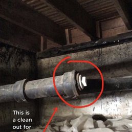 6 easily visible and accessible access clean outs were already available under the house. 6 easily visible and accessible access clean outs were already available under the house.