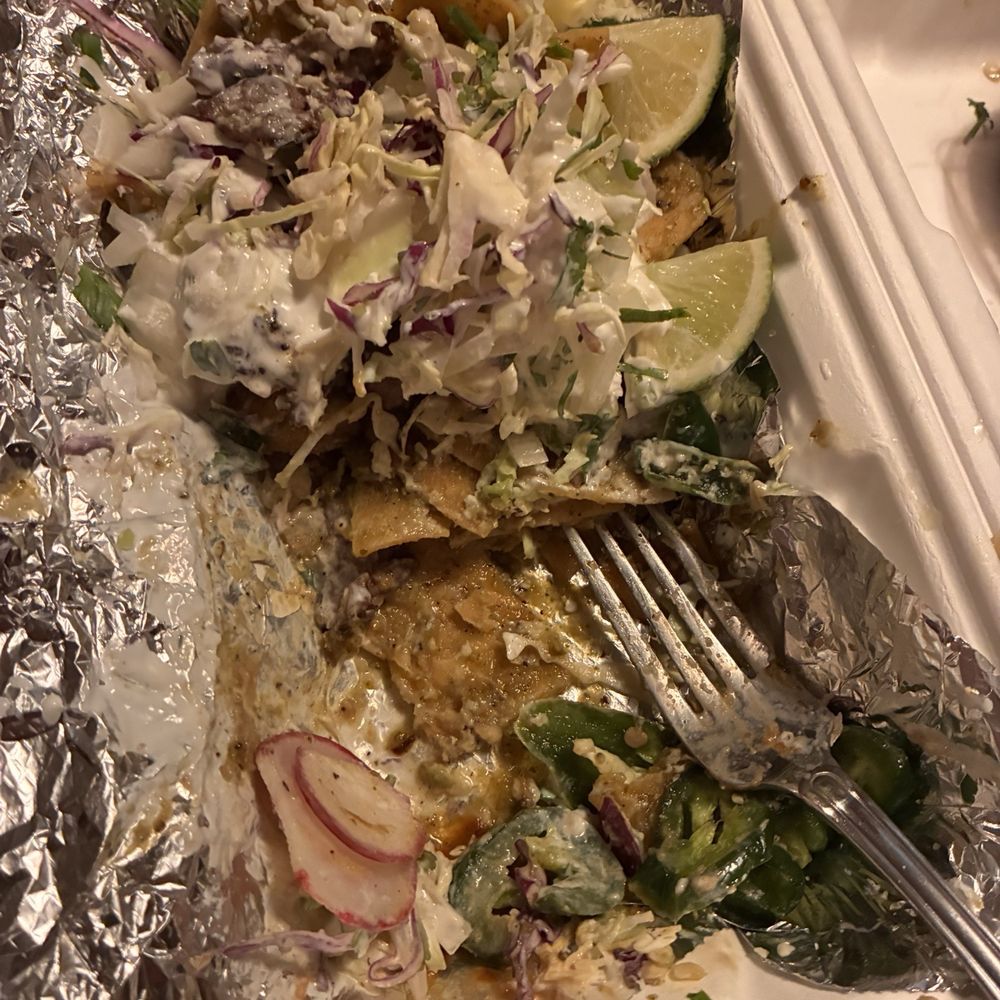 Spork - Ciliquiles - half done - I smashed the whole thing! - Mexican Near Me - Bend, Oregon Spork - Ciliquiles - half done - I smashed the whole thing! - Mexican Near Me - Bend, Oregon