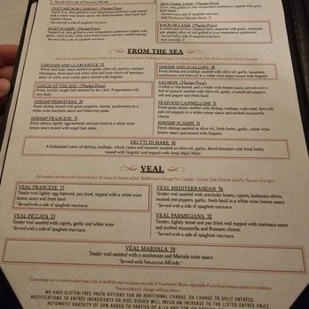Santioni's Italian Restaurant - Menu 9.2024 - Italian Near Me - Fleming Island, Florida