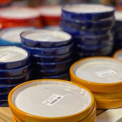 Pottery Blow Out - Glazed Talavera saucers or dish pans at Pottery Blow Out