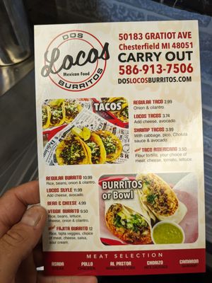 Menu photo 5 Dos Locos Burritos Chesterfield, MI Menu photo 5 Dos Locos Burritos Chesterfield, MI