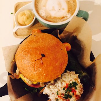 Cafe Maji - Irish cream cappuccino and mushroom burger! Instagram - Sutefi - Coffee & Tea Near Me - Artesia, California