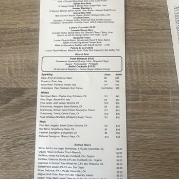 Shorehouse Kitchen - January 2023 menu - Coffee & Tea Near Me - La Jolla, California
