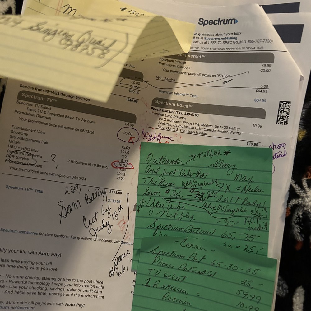 Spectrum - Spectrum bill with notes from conversation's with Spectrum reps - Television Service Providers Near Me - Austin, Texas Spectrum - Spectrum bill with notes from conversation's with Spectrum reps - Television Service Providers Near Me - Austin, Texas