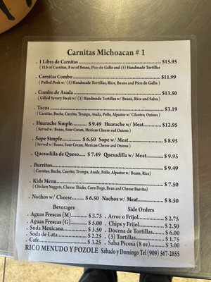 Menu photo 3 Carnitas Michoacan SAN BERNARDINO, CA Menu photo 3 Carnitas Michoacan SAN BERNARDINO, CA