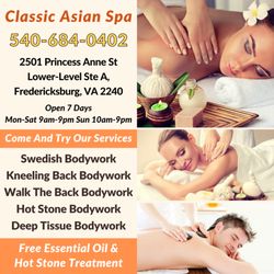 Classic Asian Spa - Walk-in & Appointment Welcome