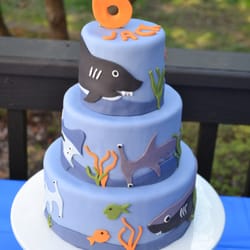 It Takes The Cake - 6th birthday cake- shark theme