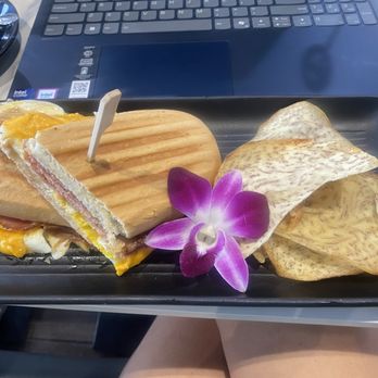 Cafe Don Juan - Toast in Pan Sobao - with ham, cheese, and egg - Cafes Near Me - Winter Park, Florida