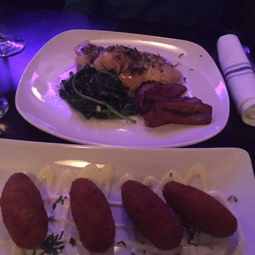 Sangarita's - Pollo Champeones (Mushroom) & Seafood Croquettes...mmmm! - Spanish Near Me - Bayside, New York Sangarita's - Pollo Champeones (Mushroom) & Seafood Croquettes...mmmm! - Spanish Near Me - Bayside, New York