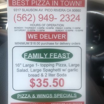 Rio's Pizza - Menu - Pizza Near Me - Pico Rivera, California Rio's Pizza - Menu - Pizza Near Me - Pico Rivera, California