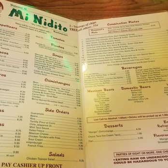 Mi Nidito Restaurant - The menu - Mexican Near Me - Tucson, Arizona Mi Nidito Restaurant - The menu - Mexican Near Me - Tucson, Arizona