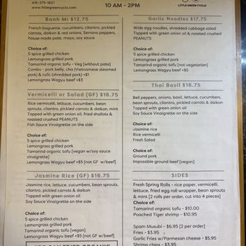 Little Green Cyclo Bistro - Menu as of 07/25/2025 - Vietnamese Near Me - Brisbane, California Little Green Cyclo Bistro - Menu as of 07/25/2025 - Vietnamese Near Me - Brisbane, California