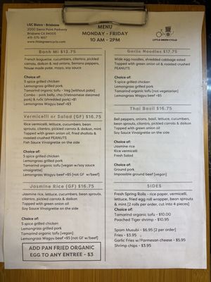 Menu photo 1 Little Green Cyclo Bistro Brisbane, CA Menu photo 1 Little Green Cyclo Bistro Brisbane, CA