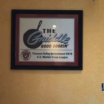 The Griddle - Little frame on the wall supporting the Marine Corps League - Breakfast & Brunch Near Me - Nampa, Idaho The Griddle - Little frame on the wall supporting the Marine Corps League - Breakfast & Brunch Near Me - Nampa, Idaho