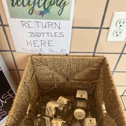 The Good Neighbor Juice Bar - They recycle their glass bottles!