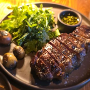Filthy Animal - NY strip,  you could taste the wood smoke and it was cooked perfectly to order - Cocktail Bars Near Me - Tempe, Arizona