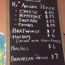 Cherry Lanes Arcade Bar - Food menu