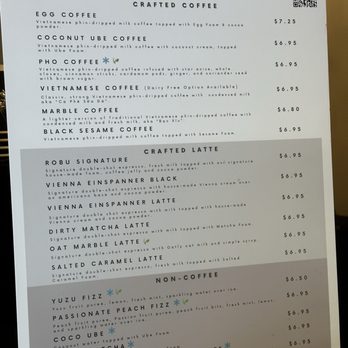 Robu Coffee - Menu (as of July 2024) - Coffee & Tea Near Me - Mountain View, California Robu Coffee - Menu (as of July 2024) - Coffee & Tea Near Me - Mountain View, California