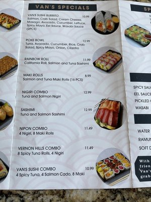 Menu photo 5 Van's Sushi Cafe Vernon Hills, IL Menu photo 5 Van's Sushi Cafe Vernon Hills, IL