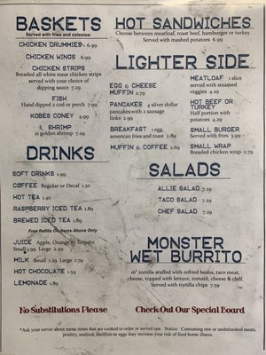 Menu photo 4 Kimmie K's Cafe Michigan Center, MI