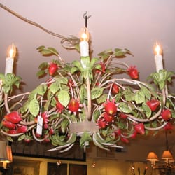 Carolina Street - A strawberry chandelier.