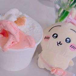Strawberry and honey lavender gelato