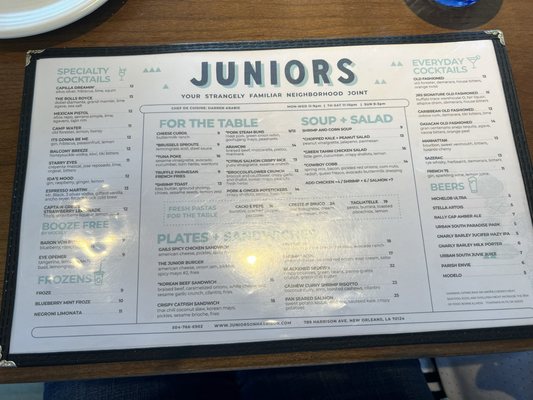 Menu photo 7 Junior's on Harrison New Orleans, LA Menu photo 7 Junior's on Harrison New Orleans, LA