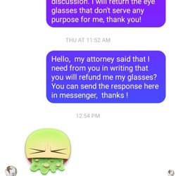 Eyes of Winter Park - This is conversation and his response to me not very professional