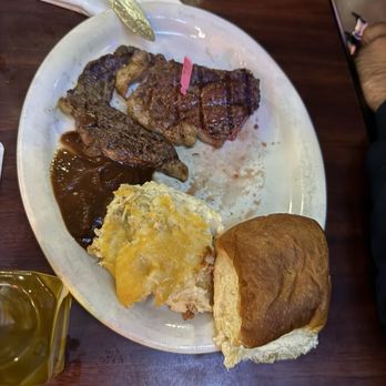 Joe's Place - 8o ribeye, twice backed potato - Seafood Near Me - Fayetteville, Texas