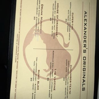Alexander's Steakhouse - Drink menu - Steakhouses Near Me - Cupertino, California Alexander's Steakhouse - Drink menu - Steakhouses Near Me - Cupertino, California