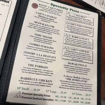 Deano's Pizza - Menu- Specialty Pizzas - Pizza Near Me - Lafayette, Louisiana