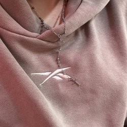 Silver rosary chain