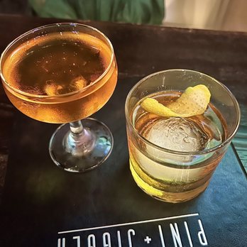 Pint + Jigger - 5th Amendment R ($15) and my homie chose the Ricochet L ($17) both from the "Stirred and Boozy" menu. - Beer Bar Near Me - Honolulu, Hawaii Pint + Jigger - 5th Amendment R ($15) and my homie chose the Ricochet L ($17) both from the "Stirred and Boozy" menu. - Beer Bar Near Me - Honolulu, Hawaii