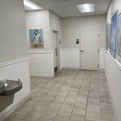 The foyer to the restrooms