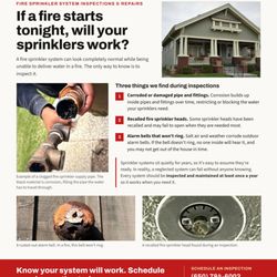Coastwest Fire Protection - Residential fire sprinkler system inspections flyer.