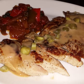 Ecco Midtown - Pork Flat Iron with charcuterie sauce and coal roasted piperade - Modern European Near Me - Atlanta, Georgia