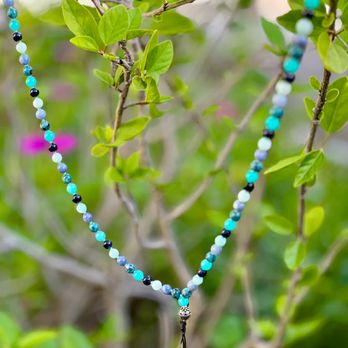 The Mud Lotus - Ganga Blues Mala. Encourages Compassion, Empathy, Courage & Creativity.
Mental healer. - Women's Clothing Near Me - Ojai, California