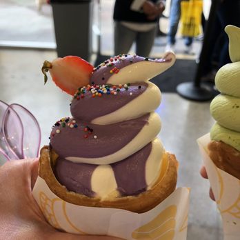 Somisomi - Ube & Milk with a strawberry on top - Ice Cream & Frozen Yogurt Near Me - Irvine, California Somisomi - Ube & Milk with a strawberry on top - Ice Cream & Frozen Yogurt Near Me - Irvine, California