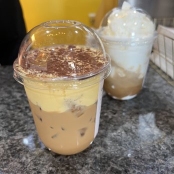 Phin Cafe - (Aug 2022) P3. Egg coffee & P4. Coconut coffee. Get them both!! - Bubble Tea Near Me - San Jose, California