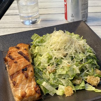 Lido - Caesar Salad Lunch with Grilled Salmon - Italian Near Me - New York, New York Lido - Caesar Salad Lunch with Grilled Salmon - Italian Near Me - New York, New York