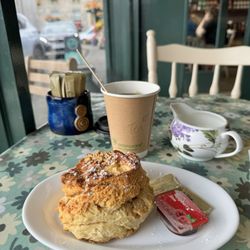 Matilda's Bakery & Delicatessen - Apple scone and cup of tea. Yum.
