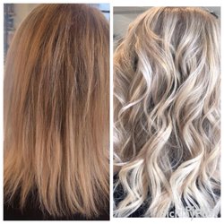 Before and after blondes highlights