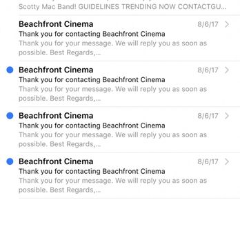 BeachFront Cinema - No reply still to this day and I have emailed them numerous times. They have time to send another invite but can't reply to a complaint??? - Outdoor Movies Near Me - Huntington Beach, California
