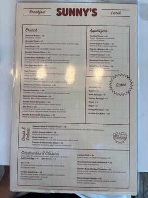 Menu photo 1 Sunny's Atlantic City, NJ Menu photo 1 Sunny's Atlantic City, NJ