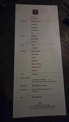 Menu photo 1 Sato Omakase San Francisco, CA Menu photo 1 Sato Omakase San Francisco, CA
