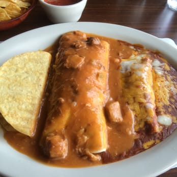 Maria's Mexican Restaurant - Combo plate with taco, Chile Verde Burrito and an enchilada.  Yum!! - Mexican Near Me - Ogden, Utah